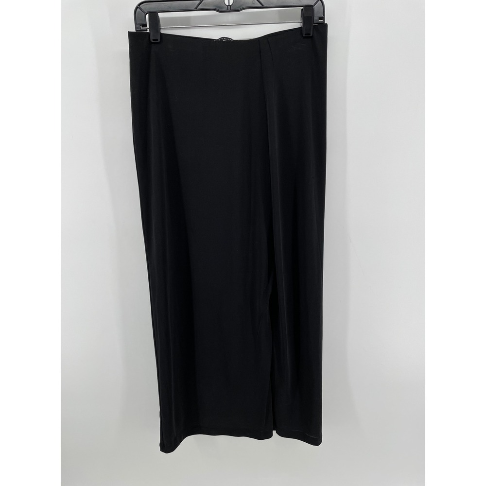 Tahari Liquid Knit Skirt Womens Medium Black Chic Closet Staple Classic Timeless - Picture 5 of 8